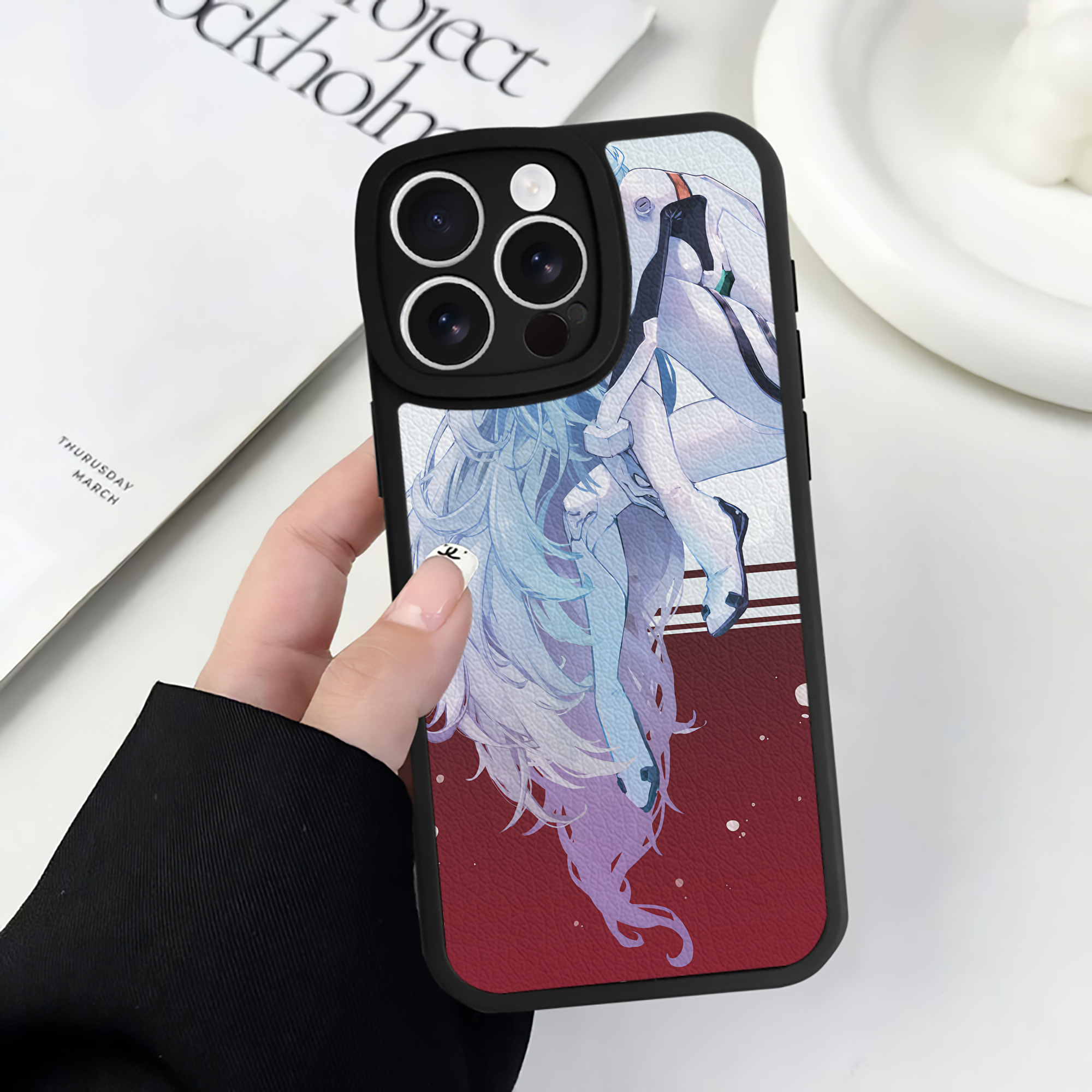 （画像用） EVA 新世紀エヴァンゲリオン 【iPhone 16シリーズ対応】シリコンスマホケース（レザー調） 材質：シリコン